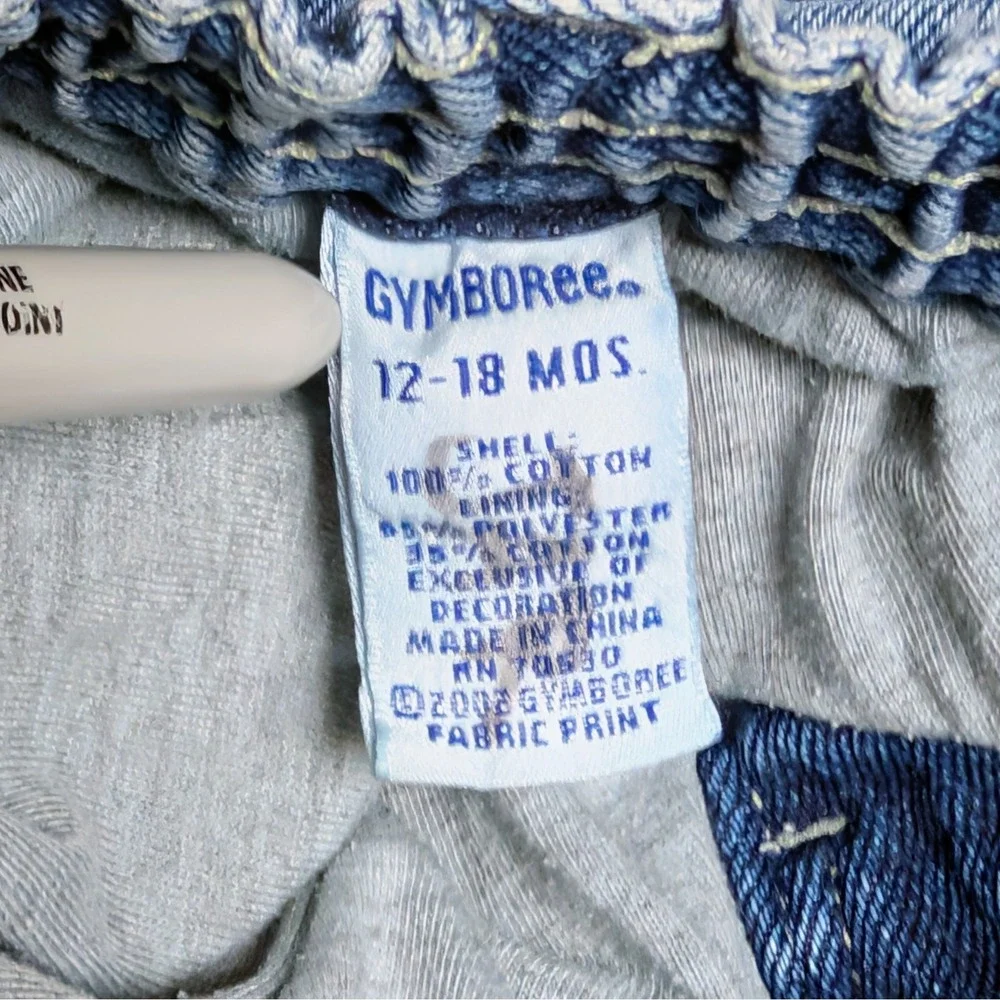 Vintage Gymboree‎ Cargo Lined Denim Carpenter Jeans Y2K Infant Size 12-18 Months